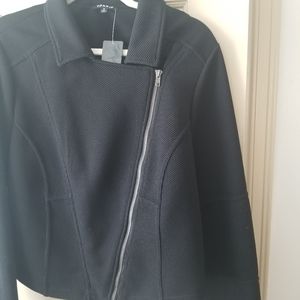 NWT Torrid Knit Moto Jacket Black Sz 2 (2X)